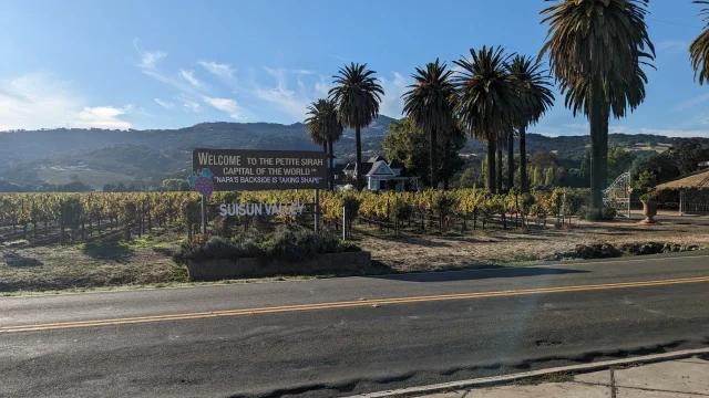 Blogger Lauren from Suisun Valley Living enjoying a local winery