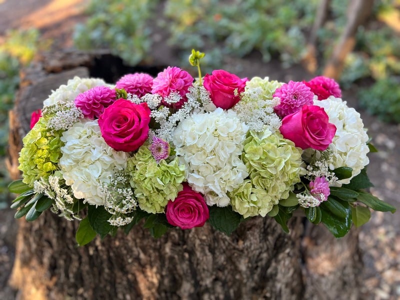 Custom pink floral bouquet by Floradanica in Fairfield CA.