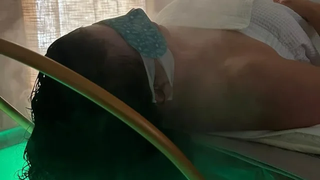 Owner Giovanna McDonnell at GioBBeauty salon in Fairfield CA, specializing in scalp treatments.