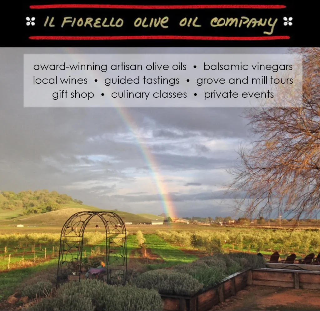 Exterior of IL Fiorello Olive Oil Company and tasting room in Suisun Valley CA.