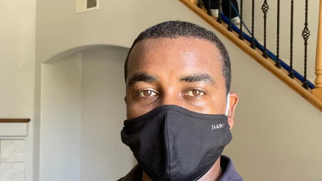 Owner Cha'ron Russell from Mr. Fresh Carpet Care smiling at Fairfield CA office.